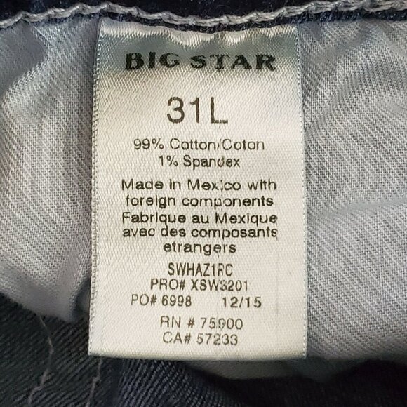 Big Star Woman's Blue Jeans Vintage Collection New Hazel Bootcut Jeans Size 31L - Picture 10 of 12